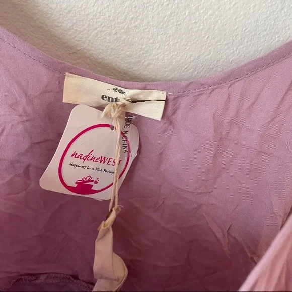 NWT entro Nadine west purple with blue embroidered tank dress sz.L - Picture 2 of 3